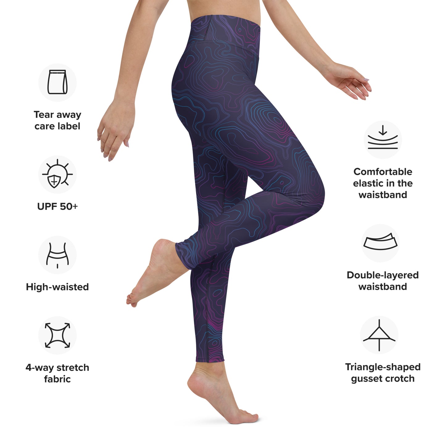 Southern Salt Topo - Performance Leggings - Southern Salt Coastal Apparel