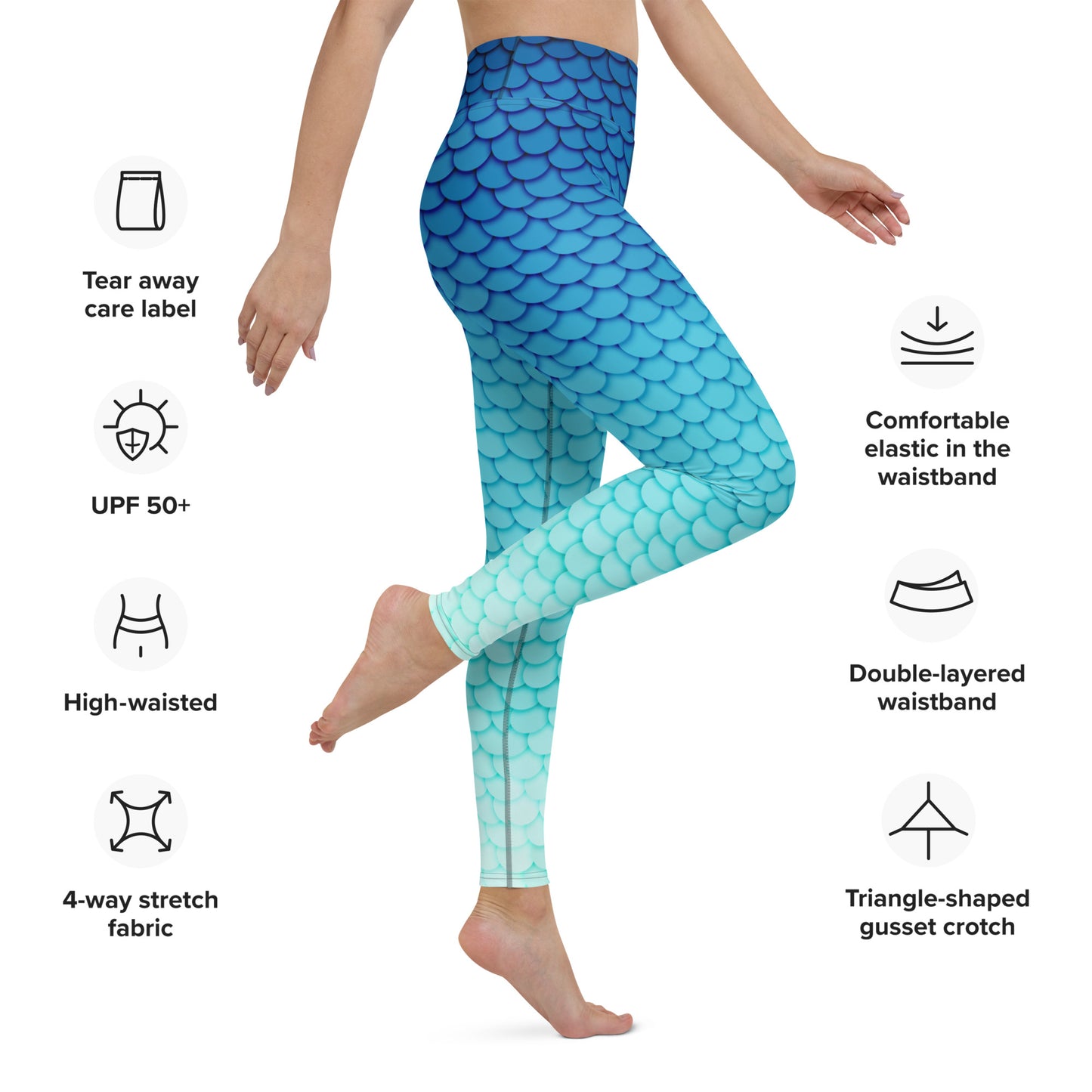 Southern Salt Marlin Blue - Performance Leggings - Southern Salt Coastal Apparel