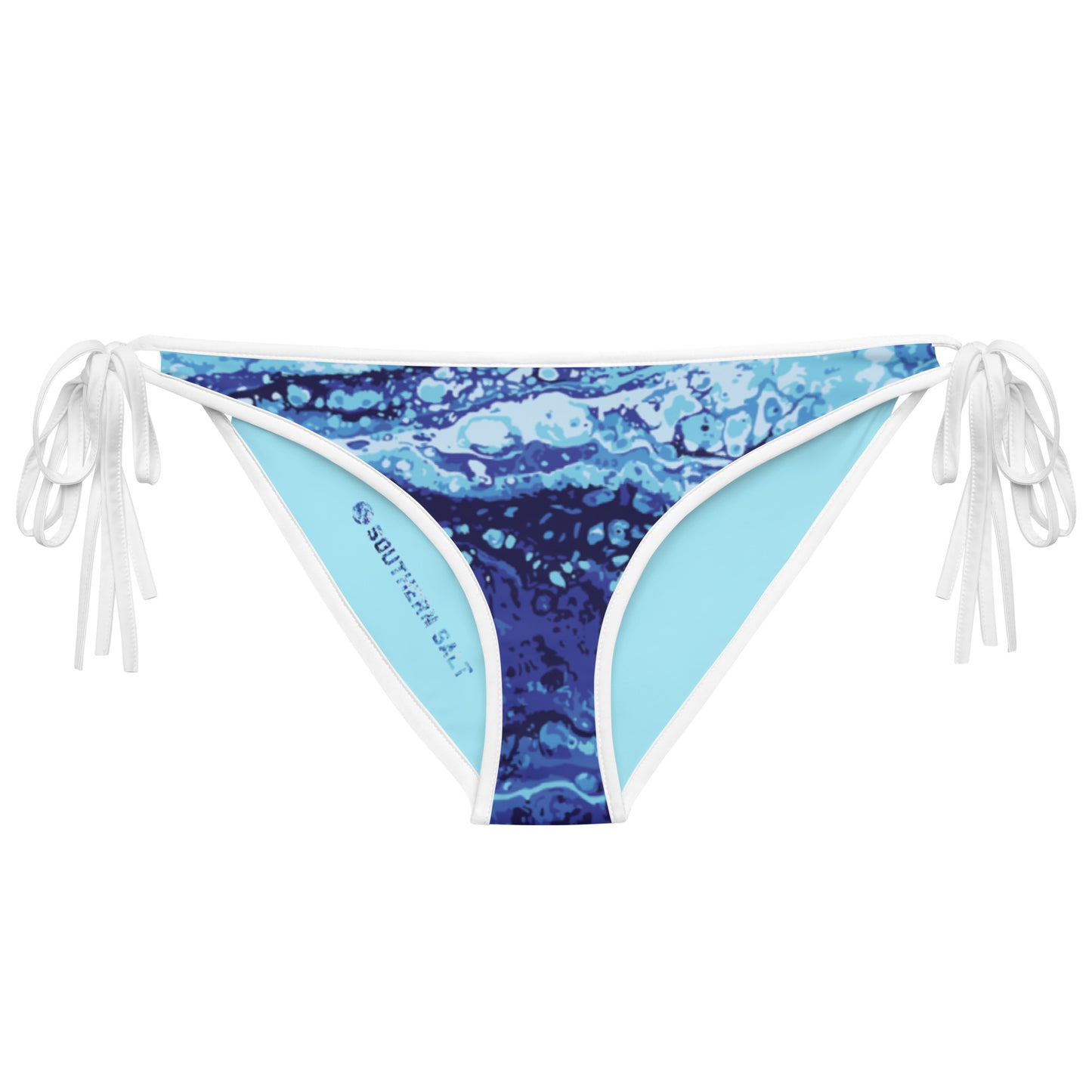 Southern Salt Blue Ocean Vibes - Reversible Bikini Bottom - Southern Salt Coastal Apparel