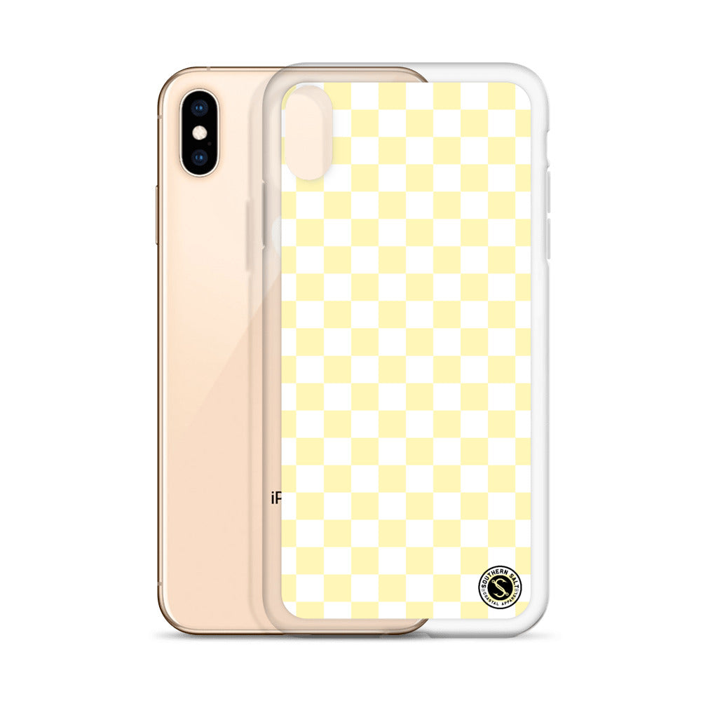 Yellow Checkerboard iPhone Case - Southern Salt Coastal Apparel