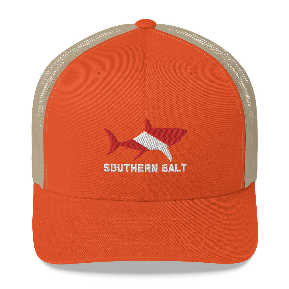 Southern Salt Scuba Shark - Mesh Snapback - Southern Salt Coastal Apparel