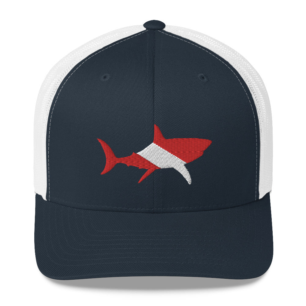 Southern Salt Plain Scuba Shark - Mesh Snapback - Southern Salt Coastal Apparel
