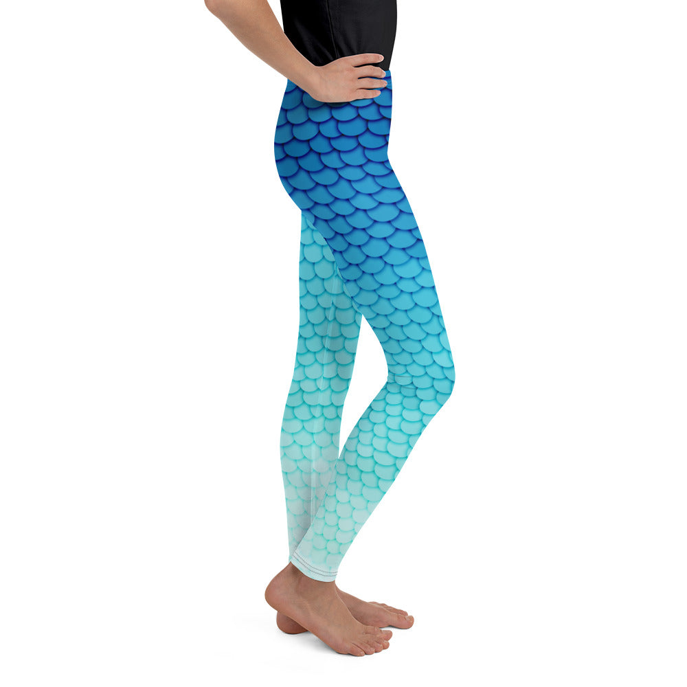 Southern Salt Marlin Blue - Youth Leggings - Southern Salt Coastal Apparel