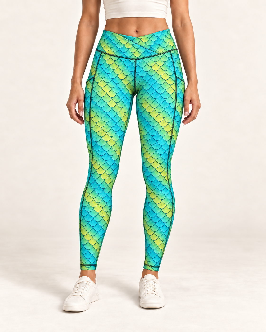 Southern Salt Mahi Monday - Crossover Leggings with Pockets - Southern Salt Coastal Apparel