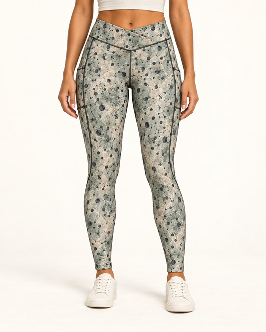 Southern Salt Trout After Hours - Crossover Leggings with Pockets - Southern Salt Coastal Apparel
