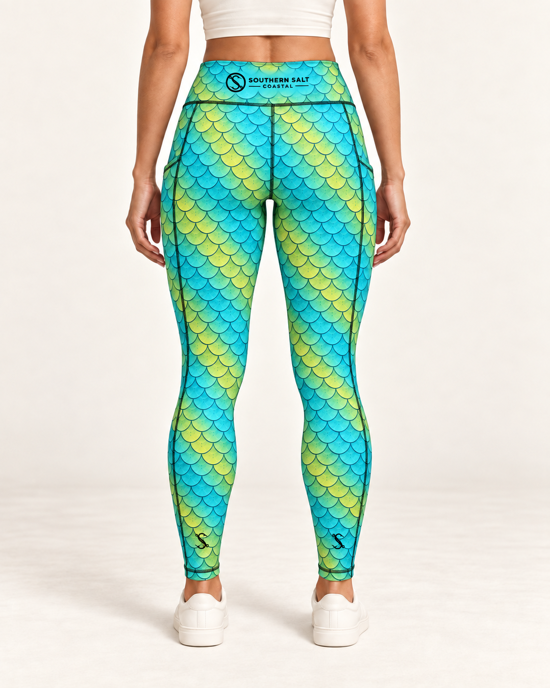 Southern Salt Mahi Monday - Crossover Leggings with Pockets - Southern Salt Coastal Apparel