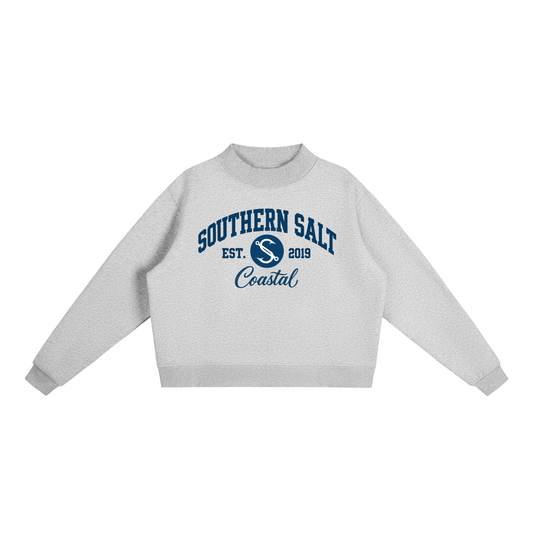 Southern Salt State - Essential Fleece Mock-Neck Crew Sweatshirt - Southern Salt Coastal Apparel