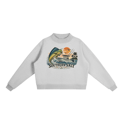 Southern Salt Mahi Monday - Essential Fleece Mock-Neck Crew Sweatshirt