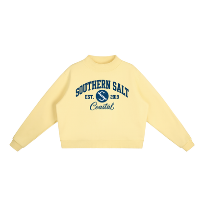Southern Salt State - Essential Fleece Mock-Neck Crew Sweatshirt - Southern Salt Coastal Apparel