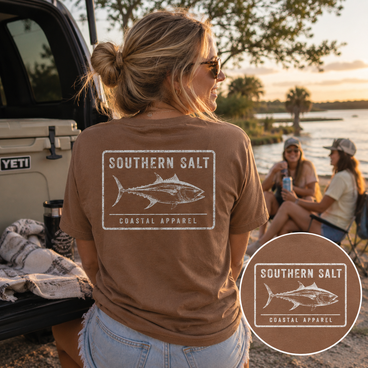 Southern Salt Big Tuna - Women's Boxy Tee - Southern Salt Coastal Apparel