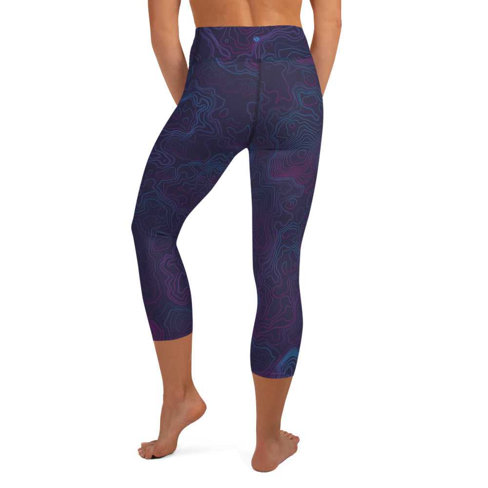 Southern Salt Topo - Capri Performance Leggings - Southern Salt Coastal Apparel