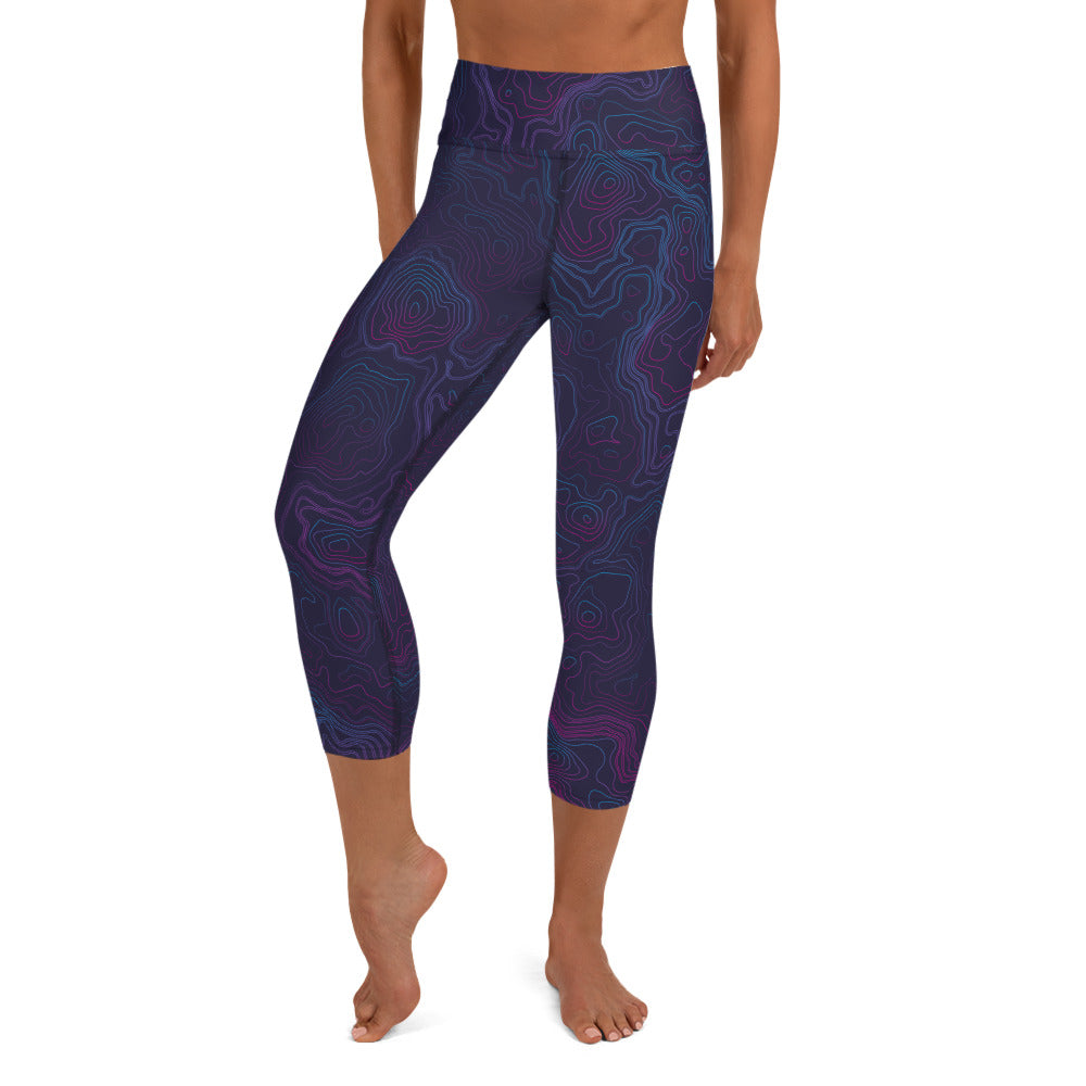 Southern Salt Topo - Capri Performance Leggings - Southern Salt Coastal Apparel