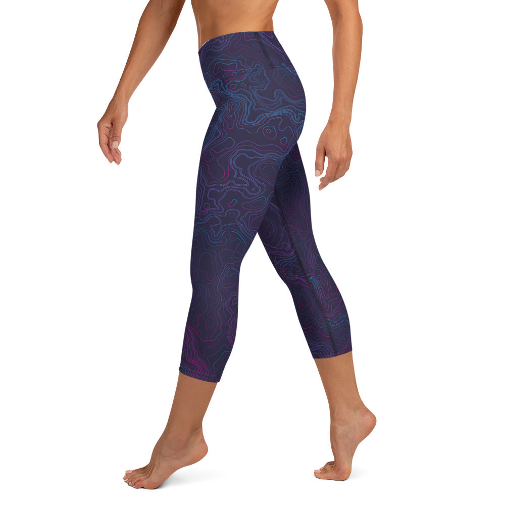 Southern Salt Topo - Capri Performance Leggings - Southern Salt Coastal Apparel
