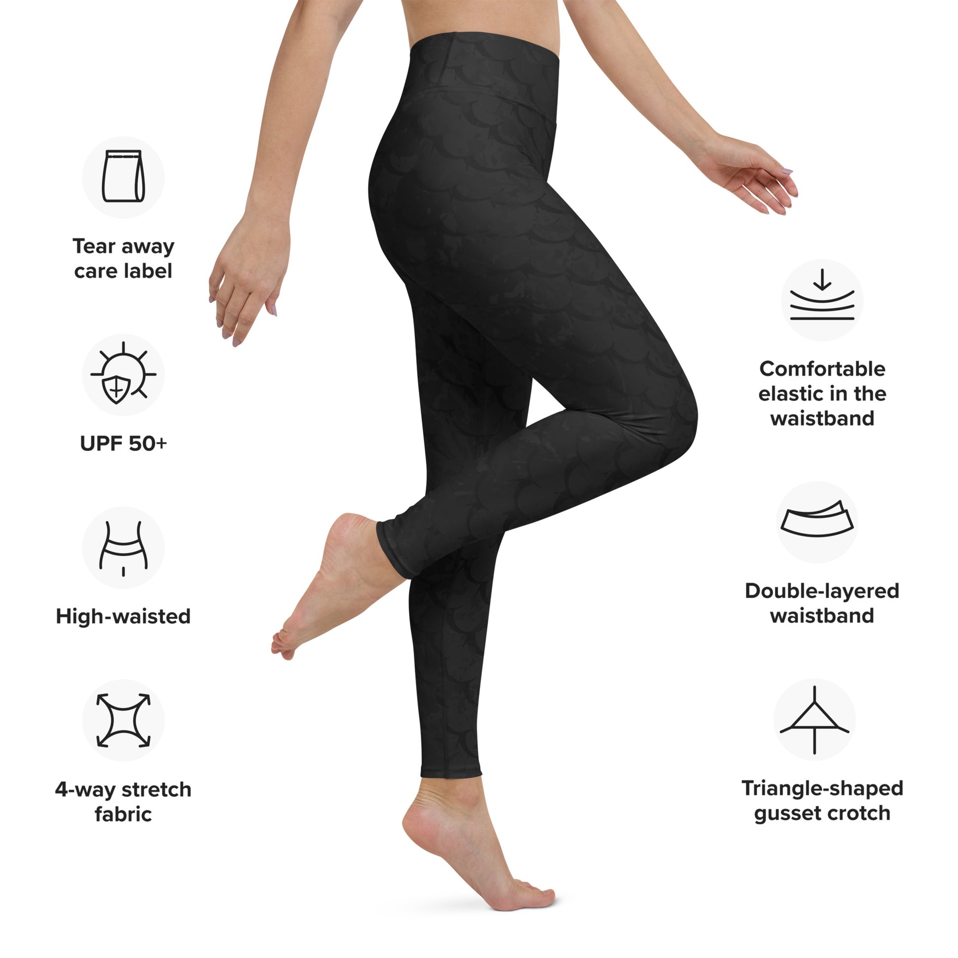 Southern Salt Vintage Black - Performance Leggings - Southern Salt Coastal Apparel