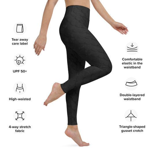 Southern Salt Vintage Black - Performance Leggings - Southern Salt Coastal Apparel