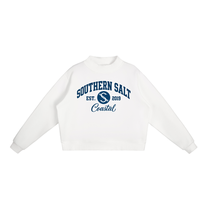 Southern Salt State - Essential Fleece Mock-Neck Crew Sweatshirt - Southern Salt Coastal Apparel