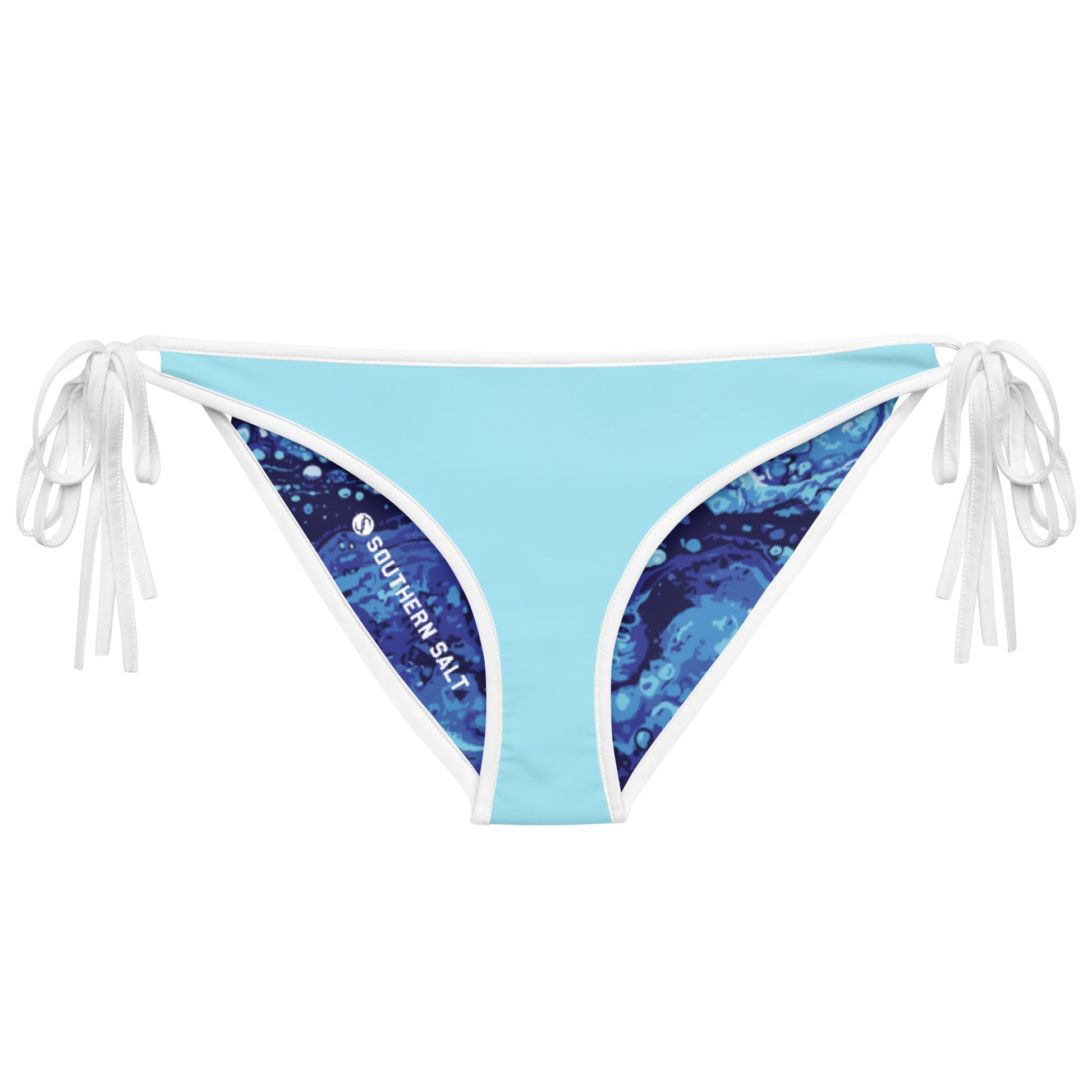 Southern Salt Blue Ocean Vibes - Reversible Bikini Bottom - Southern Salt Coastal Apparel