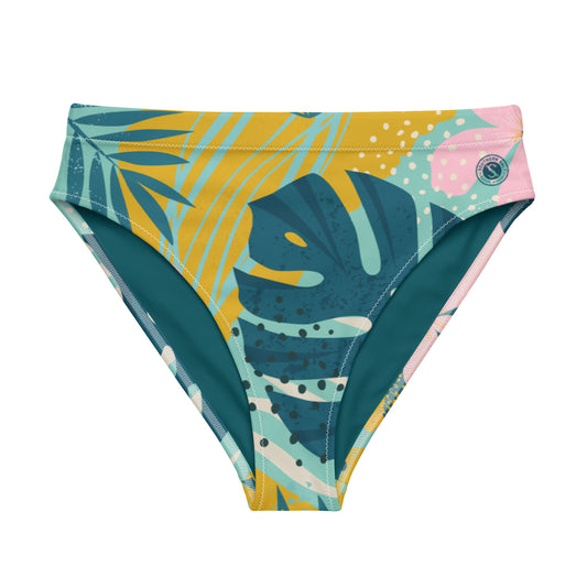 Southern Salt Tropical Breeze - Recycled High-Waisted Bikini Bottom - Southern Salt Coastal Apparel