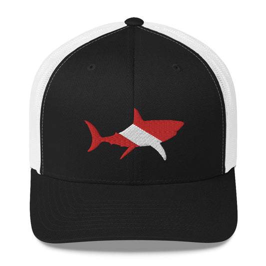 Southern Salt Plain Scuba Shark - Mesh Snapback - Southern Salt Coastal Apparel