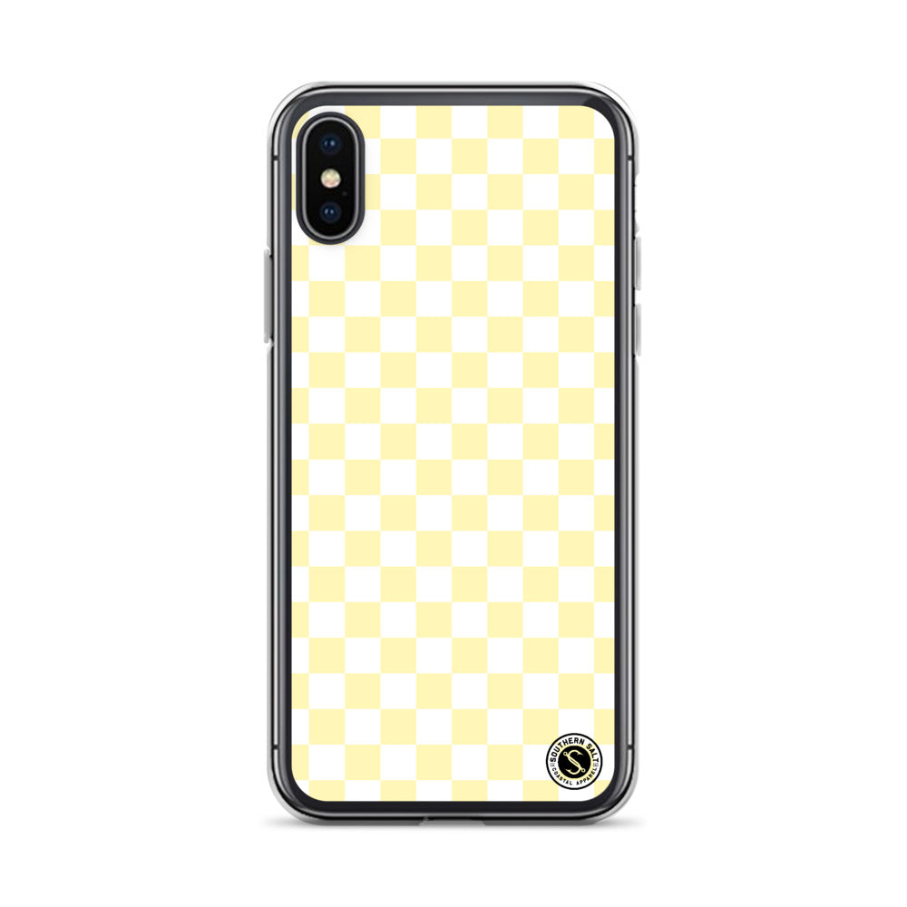 Yellow Checkerboard iPhone Case - Southern Salt Coastal Apparel