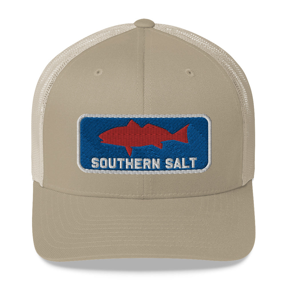 Southern Salt Big Red Patch - Mesh Snapback - Southern Salt Coastal Apparel