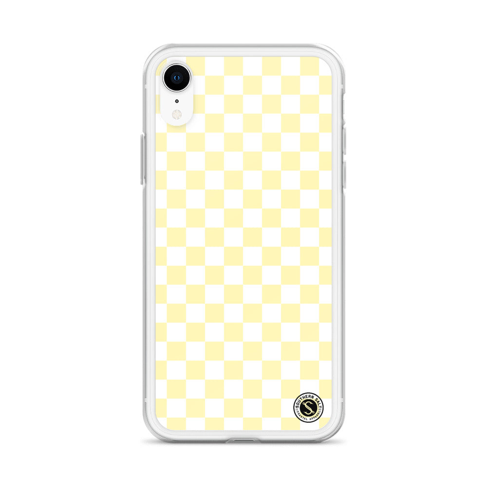 Yellow Checkerboard iPhone Case - Southern Salt Coastal Apparel