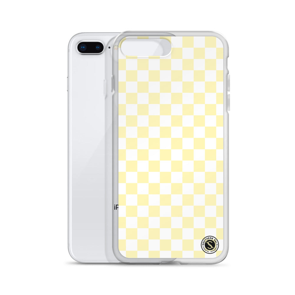 Yellow Checkerboard iPhone Case - Southern Salt Coastal Apparel