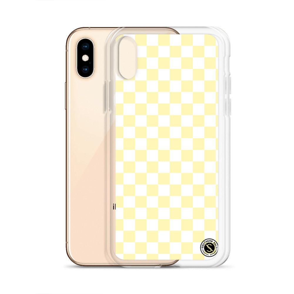 Yellow Checkerboard iPhone Case - Southern Salt Coastal Apparel