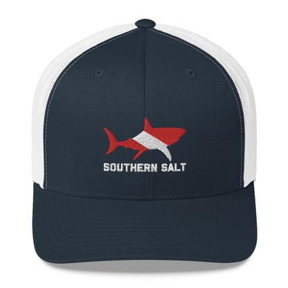 Southern Salt Scuba Shark - Mesh Snapback - Southern Salt Coastal Apparel