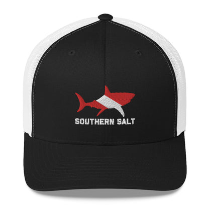 Southern Salt Scuba Shark - Mesh Snapback - Southern Salt Coastal Apparel