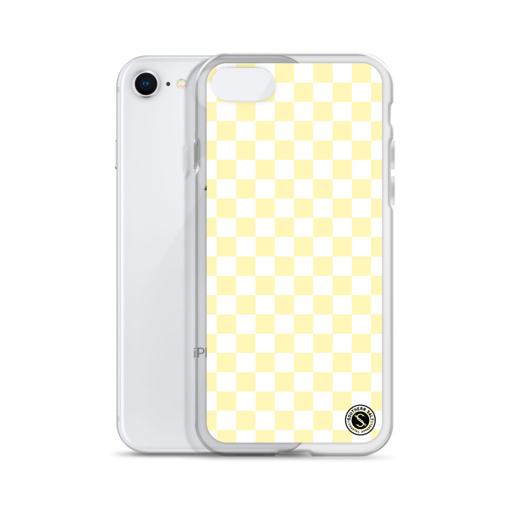 Yellow Checkerboard iPhone Case - Southern Salt Coastal Apparel