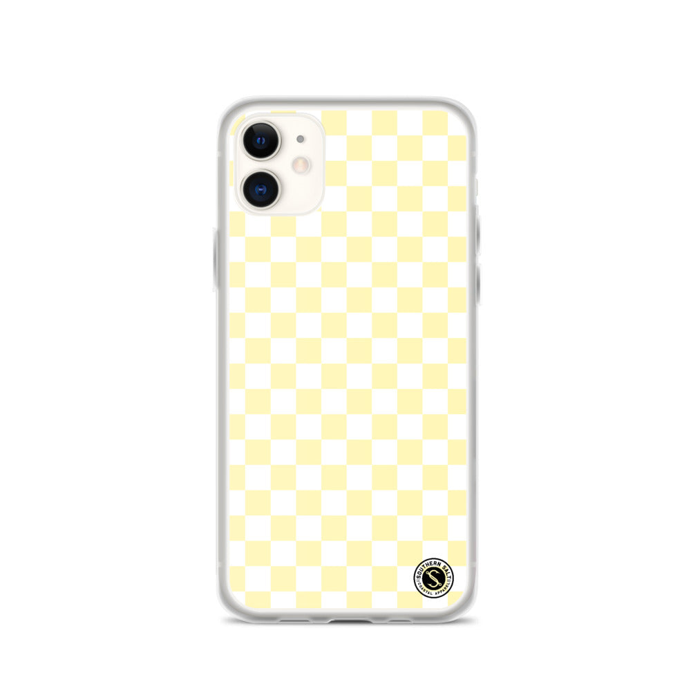 Yellow Checkerboard iPhone Case - Southern Salt Coastal Apparel