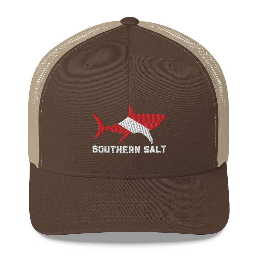 Southern Salt Scuba Shark - Mesh Snapback - Southern Salt Coastal Apparel