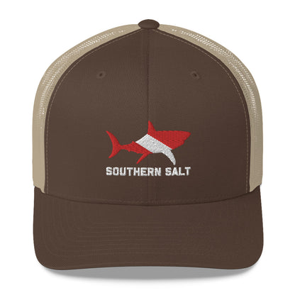 Southern Salt Scuba Shark - Mesh Snapback - Southern Salt Coastal Apparel